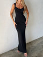 Backless Wide Strap Maxi Dress